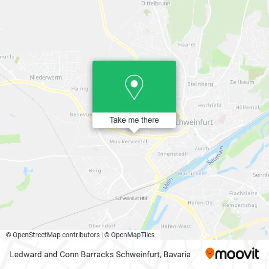Карта Ledward and Conn Barracks Schweinfurt