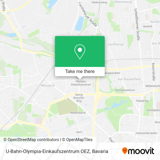 Карта U-Bahn-Olympia-Einkaufszentrum OEZ