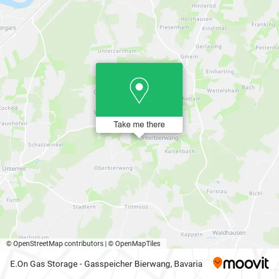 Карта E.On Gas Storage - Gasspeicher Bierwang