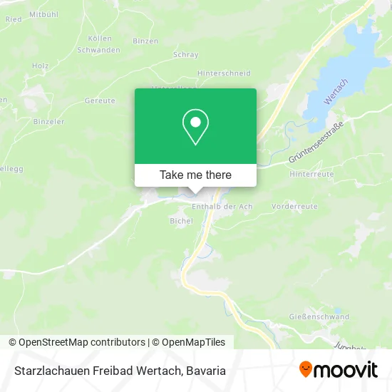 Карта Starzlachauen Freibad Wertach