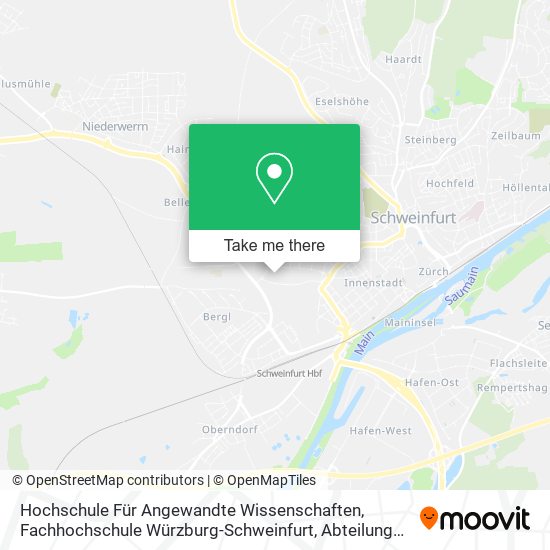 Hochschule Für Angewandte Wissenschaften, Fachhochschule Würzburg-Schweinfurt, Abteilung Schweinfurt map