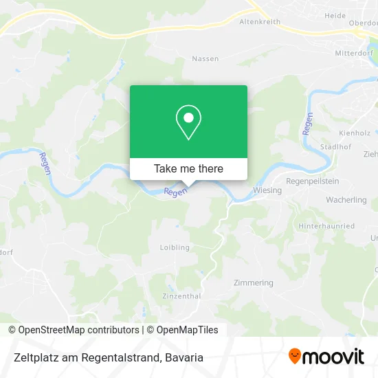 Карта Zeltplatz am Regentalstrand