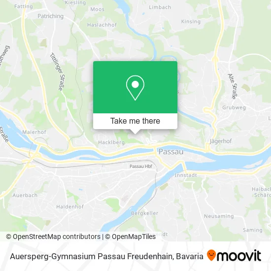 Карта Auersperg-Gymnasium Passau Freudenhain