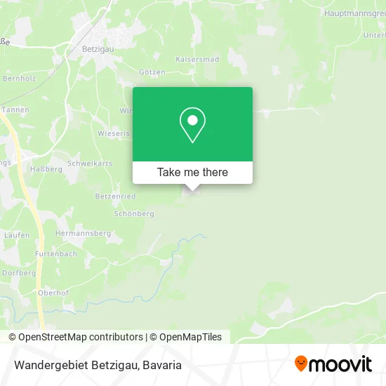 Карта Wandergebiet Betzigau