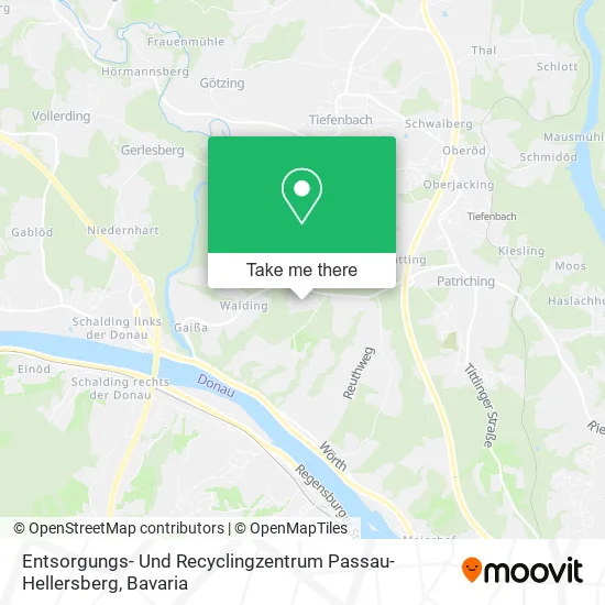 Карта Entsorgungs- Und Recyclingzentrum Passau-Hellersberg