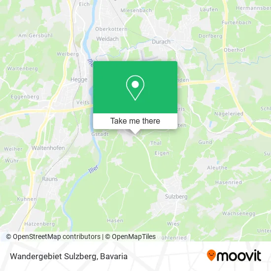 Карта Wandergebiet Sulzberg