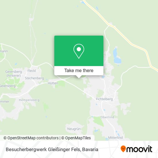 Besucherbergwerk Gleißinger Fels map