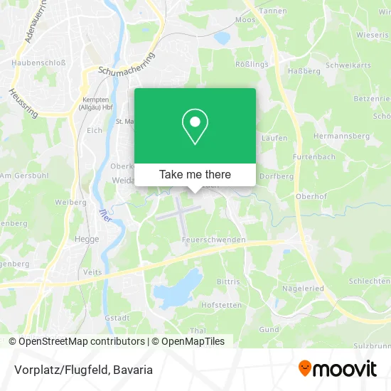Карта Vorplatz/Flugfeld