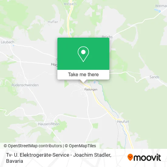 Карта Tv- U. Elektrogeräte-Service - Joachim Stadler