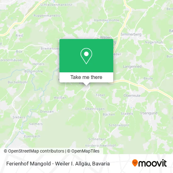 Карта Ferienhof Mangold - Weiler I. Allgäu