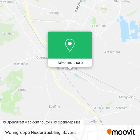 Карта Wohngruppe Niedertraubling