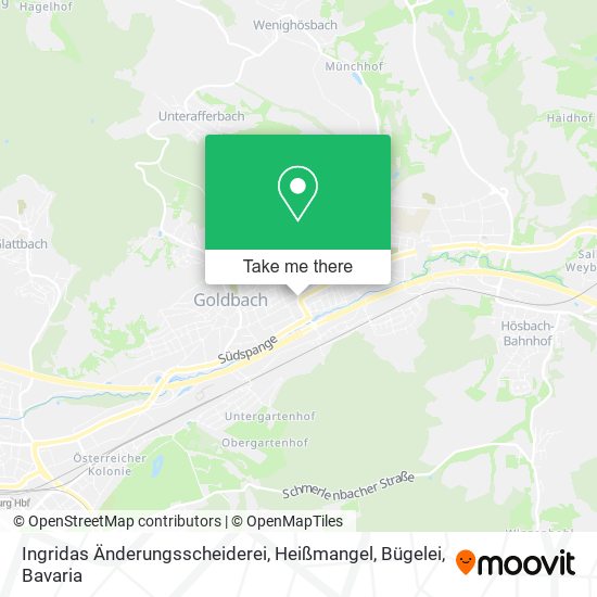 Ingridas Änderungsscheiderei, Heißmangel, Bügelei map