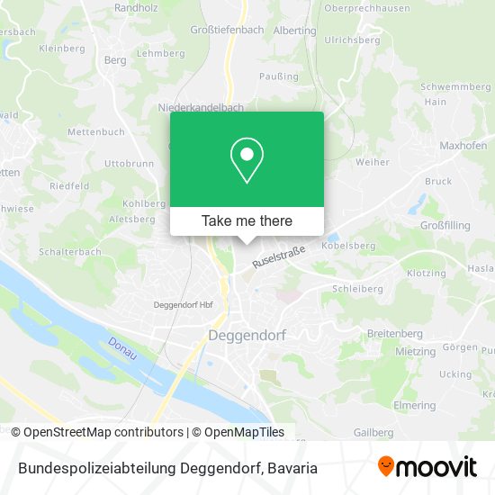 Карта Bundespolizeiabteilung Deggendorf