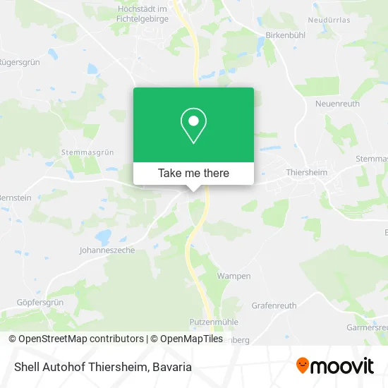 Карта Shell Autohof Thiersheim