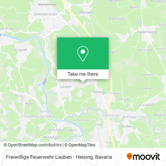 Карта Freiwillige Feuerwehr Lauben - Heising