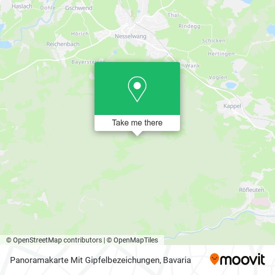 Карта Panoramakarte Mit Gipfelbezeichungen