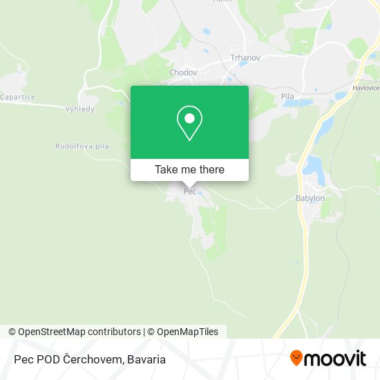 Pec POD Čerchovem map