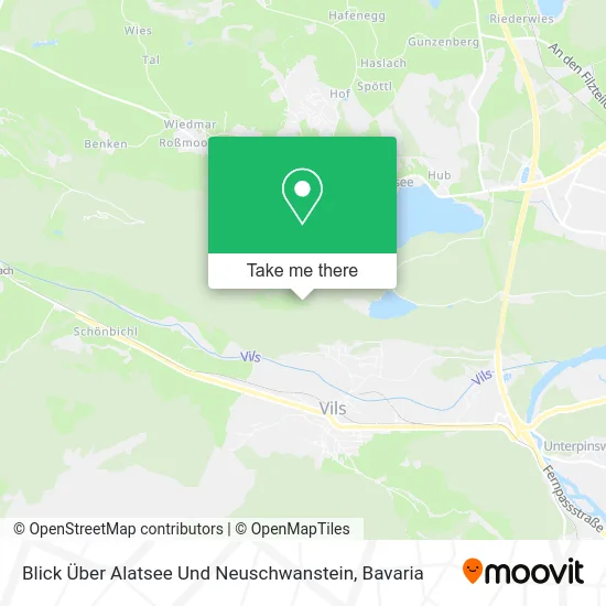 Карта Blick Über Alatsee Und Neuschwanstein