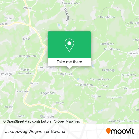 Карта Jakobsweg Wegweiser