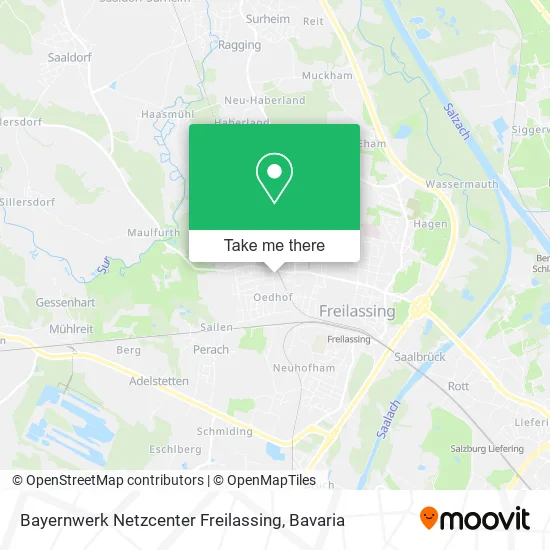 Карта Bayernwerk Netzcenter Freilassing
