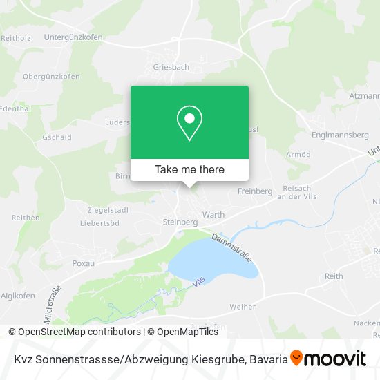 Карта Kvz Sonnenstrassse / Abzweigung Kiesgrube