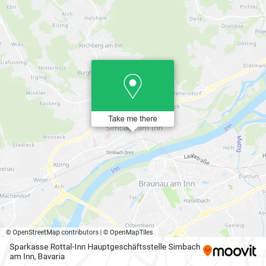 Карта Sparkasse Rottal-Inn Hauptgeschäftsstelle Simbach am Inn
