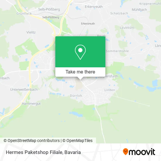 Карта Hermes Paketshop Filiale