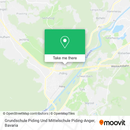Карта Grundschule Piding Und Mittelschule Piding-Anger