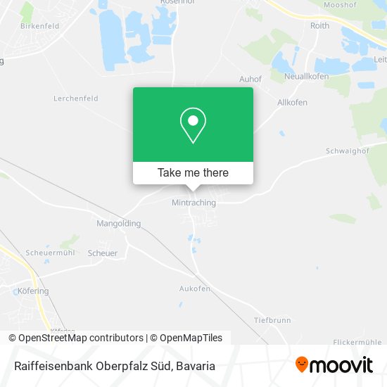 Raiffeisenbank Oberpfalz Süd map
