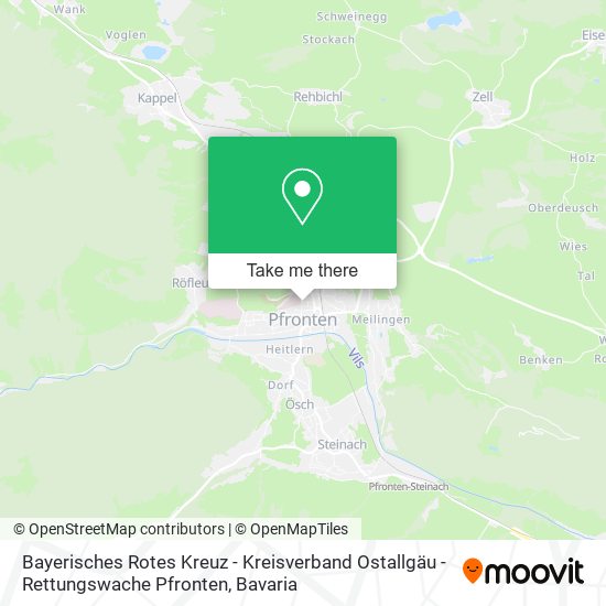 Bayerisches Rotes Kreuz - Kreisverband Ostallgäu - Rettungswache Pfronten map