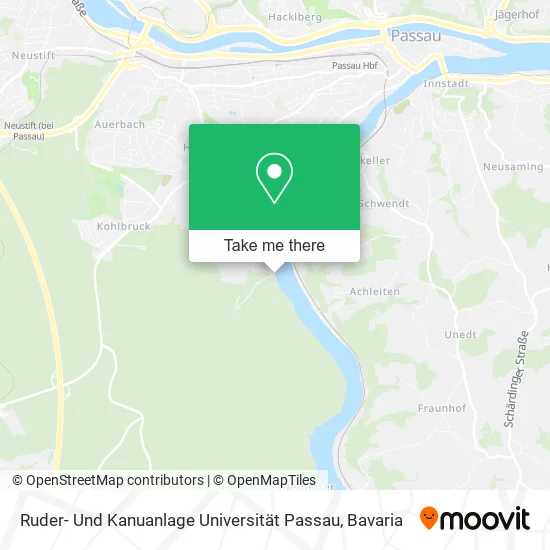 Карта Ruder- Und Kanuanlage Universität Passau