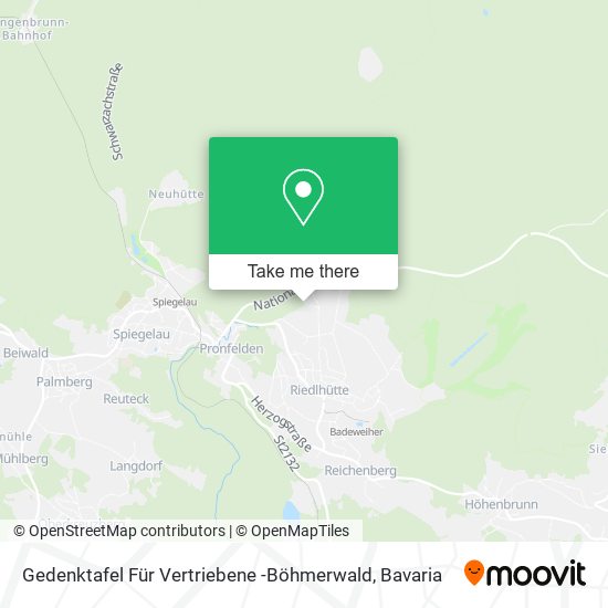 Gedenktafel Für Vertriebene -Böhmerwald map