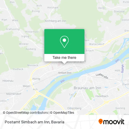 Карта Postamt Simbach am Inn