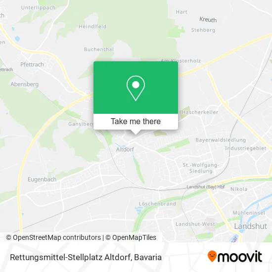 Карта Rettungsmittel-Stellplatz Altdorf
