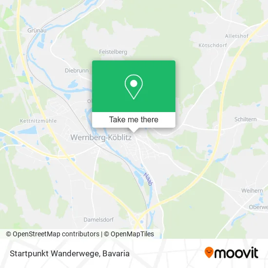 Карта Startpunkt Wanderwege