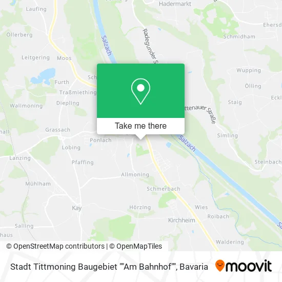 Карта Stadt Tittmoning Baugebiet ""Am Bahnhof""