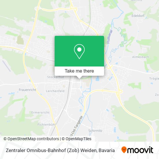 Zentraler Omnibus-Bahnhof (Zob) Weiden map