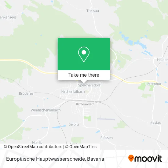 Карта Europäische Hauptwasserscheide