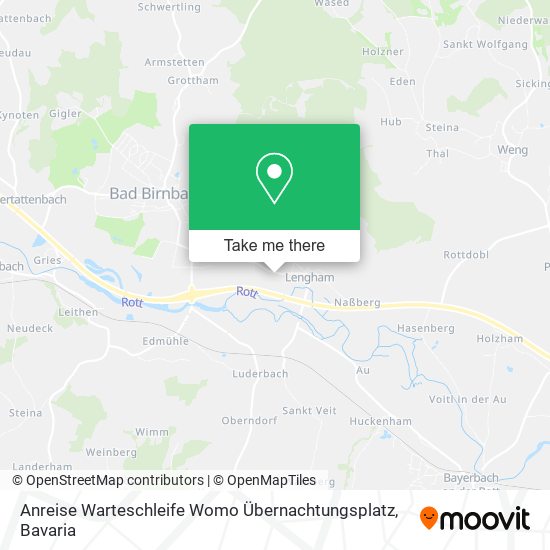 Anreise Warteschleife Womo Übernachtungsplatz map