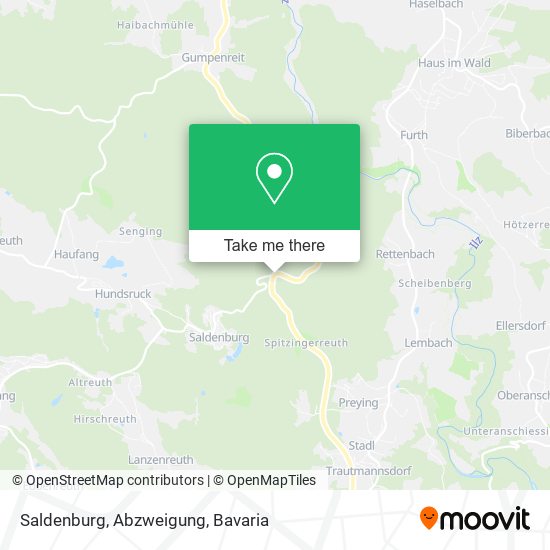 Карта Saldenburg, Abzweigung