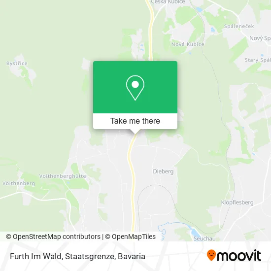Карта Furth Im Wald, Staatsgrenze
