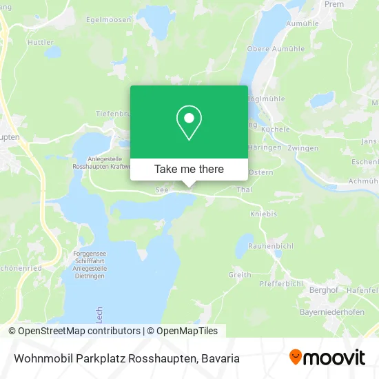 Карта Wohnmobil Parkplatz Rosshaupten