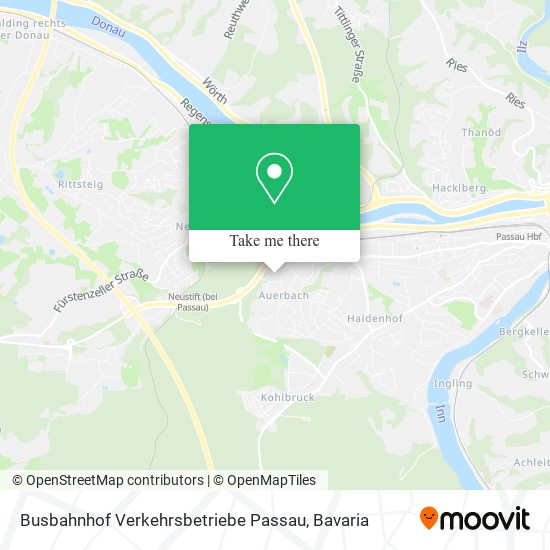 Busbahnhof Verkehrsbetriebe Passau map