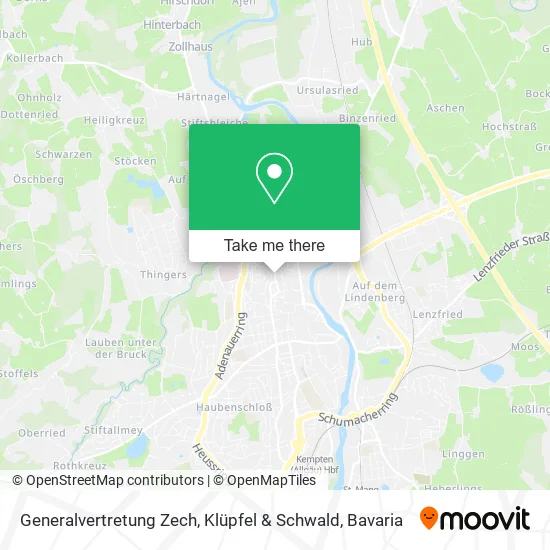 Карта Generalvertretung Zech, Klüpfel & Schwald