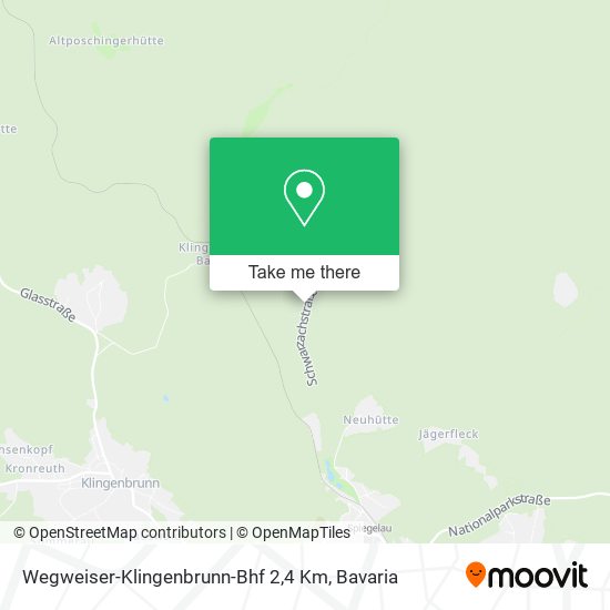 Карта Wegweiser-Klingenbrunn-Bhf 2,4 Km