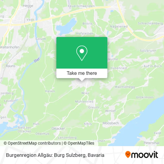 Карта Burgenregion Allgäu: Burg Sulzberg