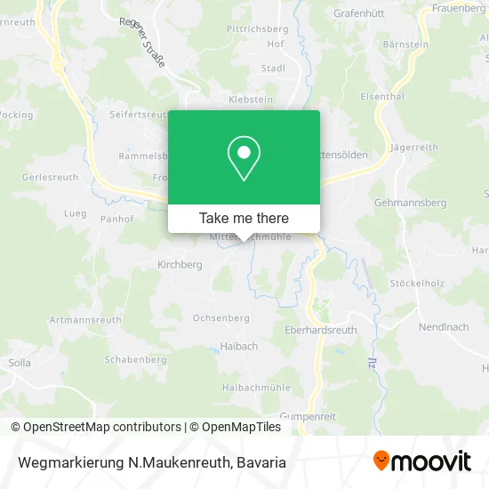 Карта Wegmarkierung N.Maukenreuth