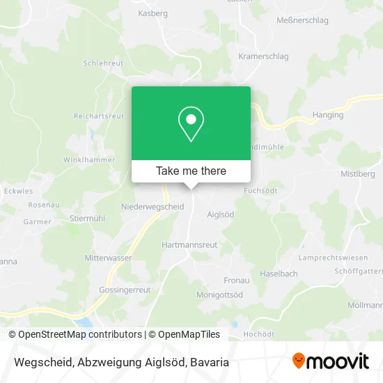 Карта Wegscheid, Abzweigung Aiglsöd
