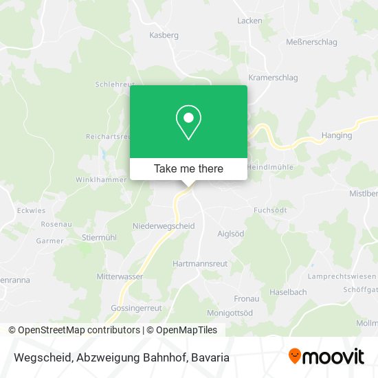 Wegscheid, Abzweigung Bahnhof map