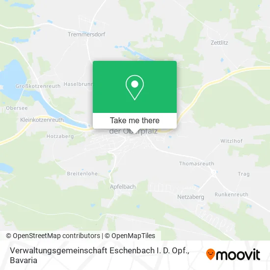 Карта Verwaltungsgemeinschaft Eschenbach I. D. Opf.